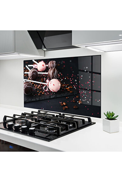 Arthub Kitchen Glass Panel, Stove Protection, Heat Resistant, Food, Chocolate...