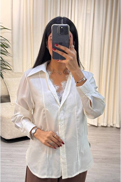 SELSAL White shirt with lace