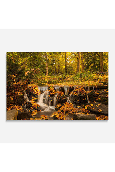 Arthub Kitchen Glass Panel, Stove Protection, Heat Resistant, Landscapes, Autumn Pretty Waterfall