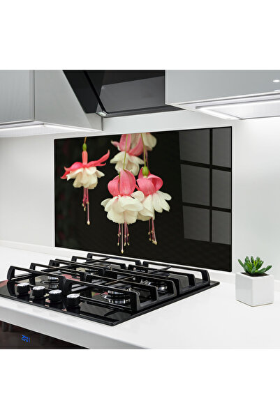 Arthub Panou Sticla Bucatarie, Protectie aragaz, Termorezistent, Flori, Amazi...