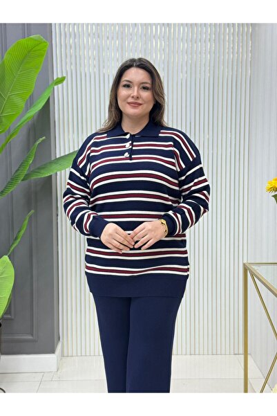 GK Striped knitwear suit