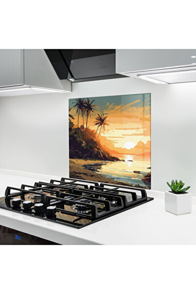 Arthub Panou Sticla Bucatarie, Protectie aragaz, Termorezistent, Peisaje, Gre...