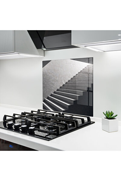 Arthub Panou Sticla Bucatarie, Protectie aragaz, Termorezistent, Abstracte, Concrete Stairs