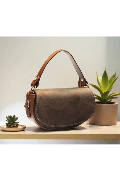 Shopendy Kadın Süet El ve Omuz Baget Çanta