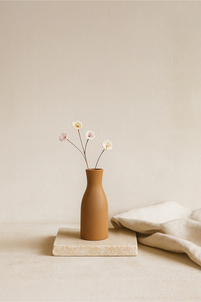 HOMİNG Handmade Wooden Mini Vase 15 cm 242374