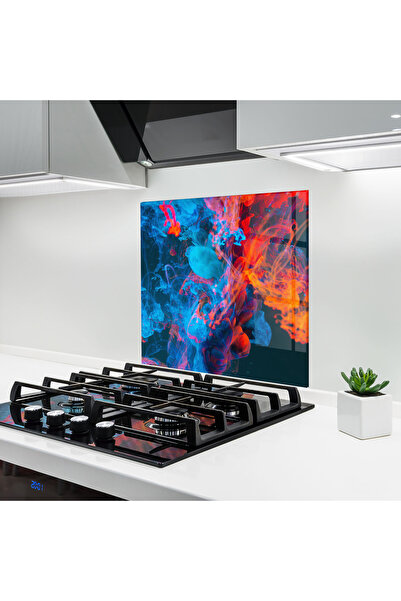Arthub Kitchen Glass Panel, Stove Protection, Heat Resistant, Abstract, Abstr...