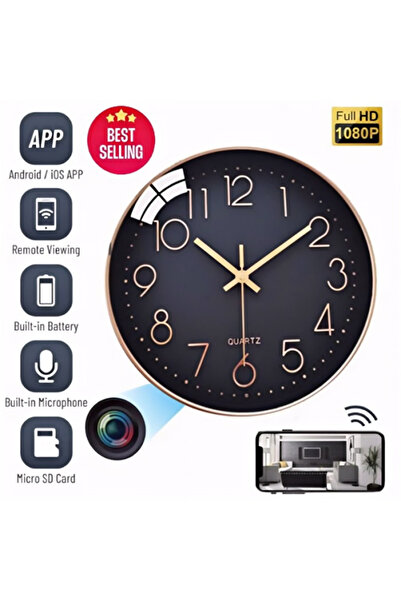 Crocs WiFi compact wireless wall-mounted clock camera, 1080P HD, IR night vision, security surveillance