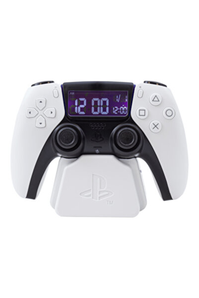 Playstation PS5 Controller Alarm Clock, LED Display, White