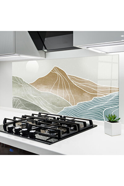 Arthub Kitchen Glass Panel, Stove Protection, Heat Resistant, Landscapes, Min...