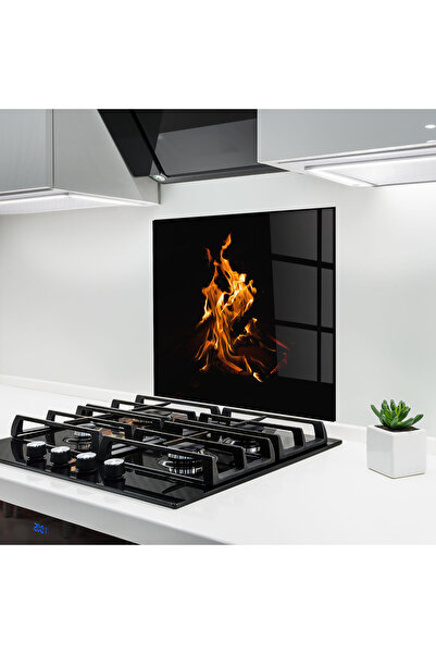 Arthub Kitchen Glass Panel, Stove Protection, Heat Resistant, Feng-shui, Fire...