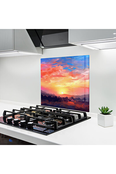 Arthub Panou Sticla Bucatarie, Protectie aragaz, Termorezistent, Peisaje, Col...