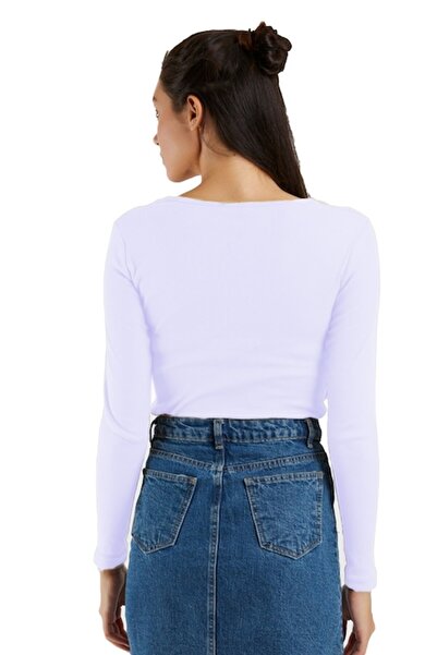 ADROM - Body with hidden zipper, cotton, white, S