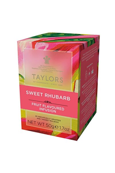 TAYLORS Sweet Rhubarb Tea Infusion, 20 individually wrapped sachets, 50 gr.