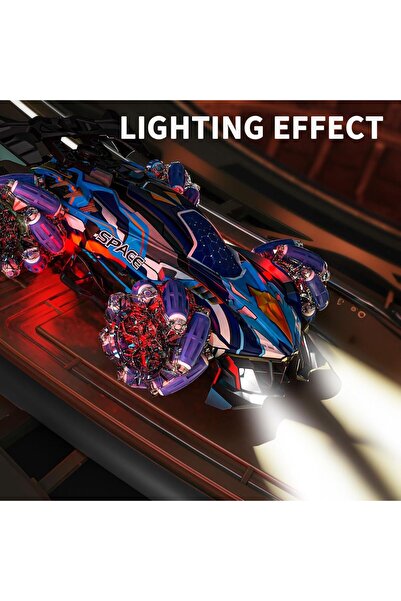 QZZ RC Electric Car 27x18x8.5cm - Remote Control & Gesture Bracelet, Light, Sound & Spray Effects