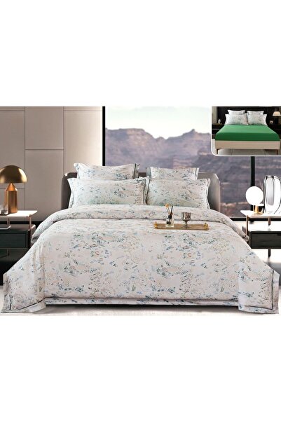 Casa de Vis Double bed linen set, satin cotton, 180x200 cm, 6 pcs, elastic, PSS-16