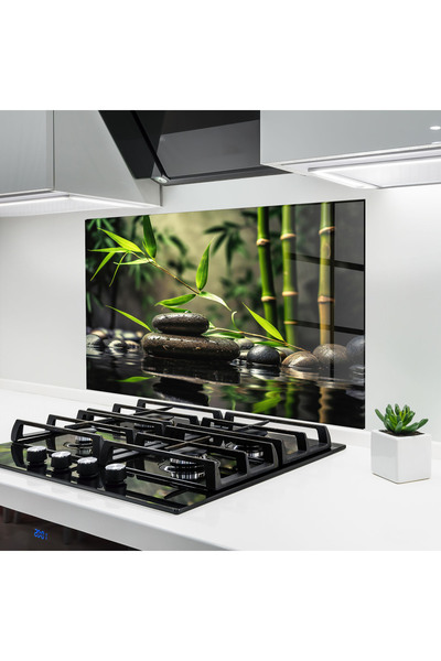 Arthub Panou Sticla Bucatarie, Protectie aragaz, Termorezistent, Feng-shui, B...