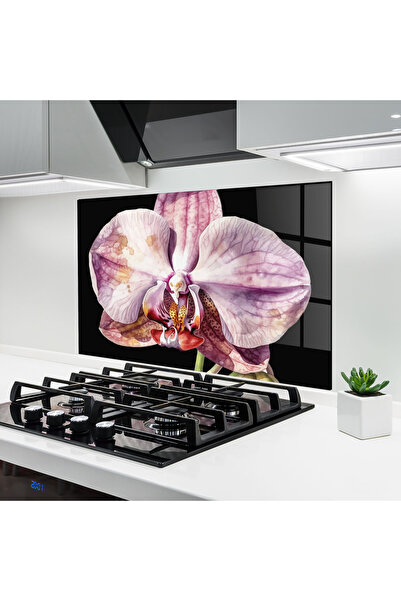 Arthub Panou Sticla Bucatarie, Protectie aragaz, Termorezistent, Flori, Paint...