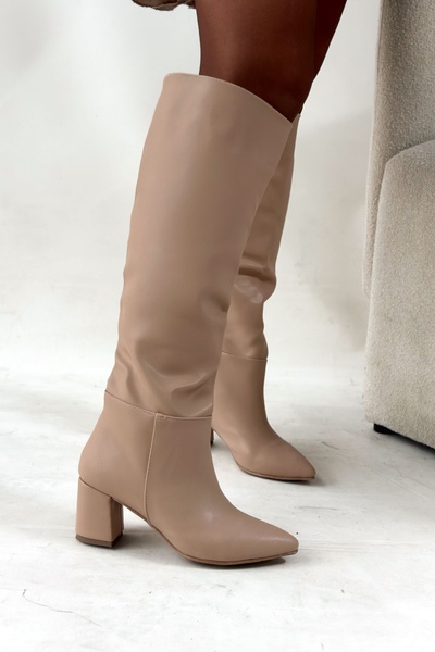 Shoebutik Twente Biscuit Color Leather Boots