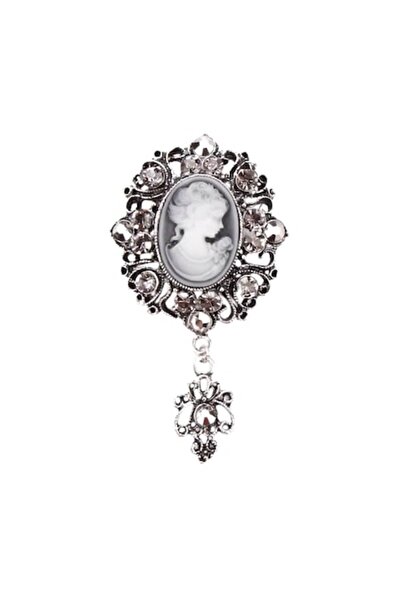 OEM Silver cameo brooch model 18 in jewelry box