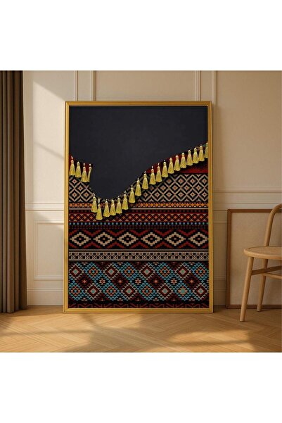 4gdran Heritage Art Canvas Painting with Hollow Champagne Frame