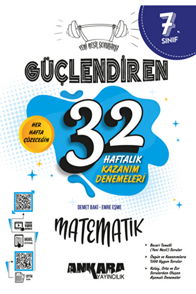 Günay Yayınları ANKARA YAYINCILIK 7. SINIF GÜÇLENDİREN 32 HAFTALIK MATEMATİK ...