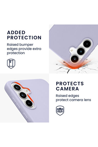 KWmobile Case for Samsung Galaxy A55 5G, Light Purple, Silicone, KWM000021MG020C