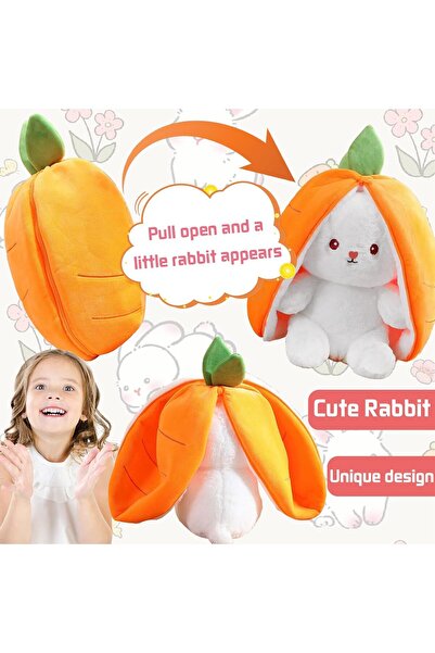 OEK XIEXIESHER Plush Rabbit Toy Set (Ivy) with Dress, Accessories & Carrot Surprise