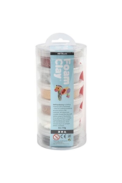 Creative Company Argilă spumoasă metalică închisă, 6 x 14 g