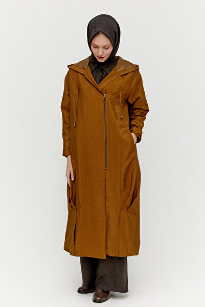 Setrms Pilikaşe Detaylı Kruvaze Kapüşonlu Kap