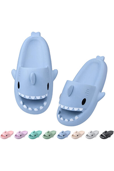 OEM Papuci de baie unisex cu design Shark de la Dsaren, EVA antiderapantă, talpă de 4 cm, mărimea 38/39 EU
