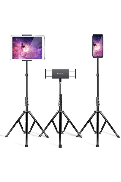 Elitehood حامل ثلاثي القوائم من الألومنيوم لجهاز iPad – 165 سم (أسود)
