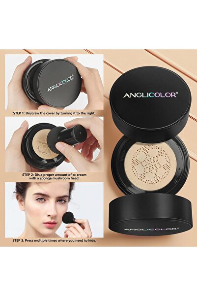 ANGLICOLOR Cushion CC Cream Set - 2 x 15 ml, High Coverage, Waterproof, Shade #04 Buff Beige