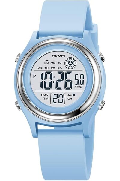 OEM Electronic Watch,Youth Waterproof Sports Night Light Multifunctional Watch,Pink Blue