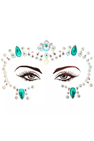 CRM Autocolant strass 3D Face, Crystal Tattoo, CRM, multicolor