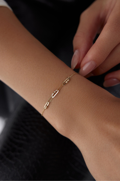 ADOR ALTIN DORİKALI ATAÇ BİLEKLİK