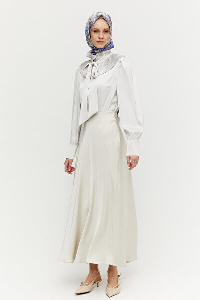 Setrms Pilise Yakalı Saten Gömlek