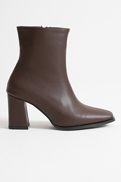 TRENDELLA Muso Women's Bitter Brown Heeled Boots