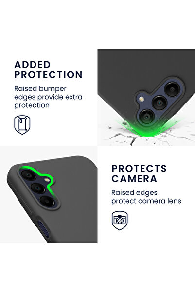 KWmobile Case for Samsung Galaxy A15 5G, Dark Gray, Silicone, KWM000021MF027C