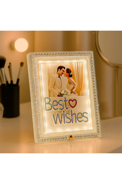 FOTOYILDIZ Led Lighted - Best Wishes Photo Frame - 18X23Cm