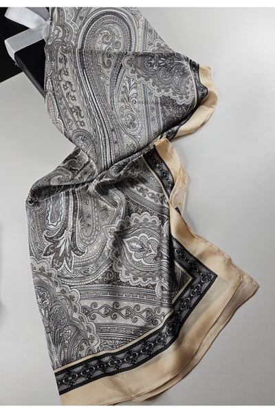 tomrisboutique Luxury Voile Silk Shawl Hijab Foulard Scarf Shawl Ethnic Patte...