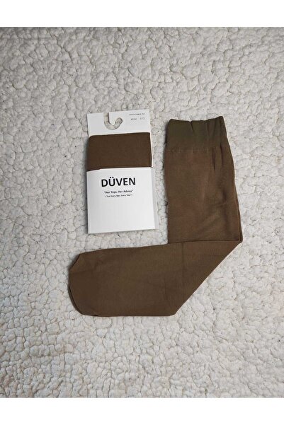 DÜVEN 3-Pack Cotton Knee-Length Mat Extra Soft Bronze Trouser Socks