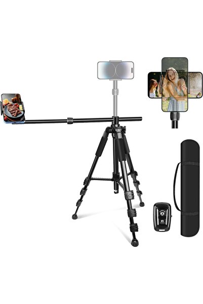 Elitehood iPhone Tripod for Overhead Video Recording, 64cm Extendable Boom, 360° Rotation