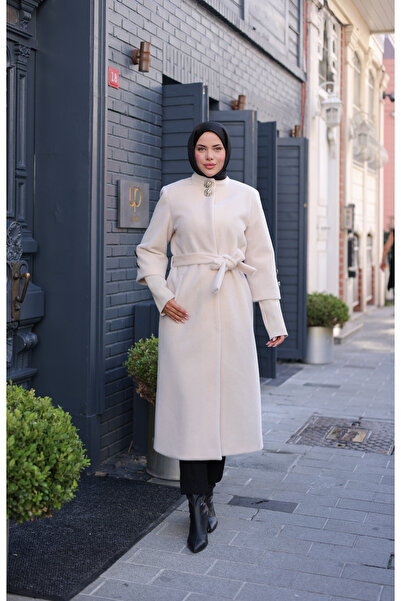 VİESTE ANGORA KOLU TRİKOLU UZUN KABAN