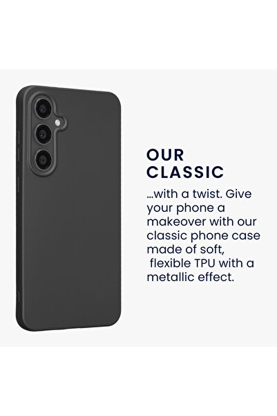 KWmobile Case for Samsung Galaxy S24 FE, Gray, Silicone, KWM000021WP004C