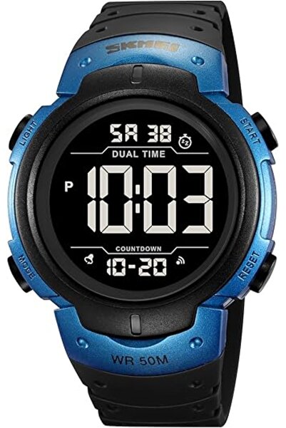 OEM Electronic Watch,Youth Waterproof Sports Night Light Multifunctional Watch,Blue Black