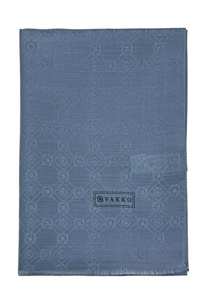 Vakko Cotton Silk Shawl - New Hologram - Blue