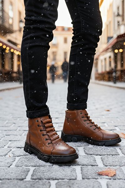 SİHİRLİ AYAKKABI +9 CM Boy Uzatan Gizli Topuk Taba Merdiven Lastikli Hakiki D...