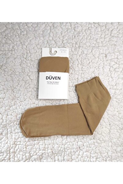 DÜVEN 4-Pack Cotton Knee-High Mat Extra Soft Colored Trouser Socks