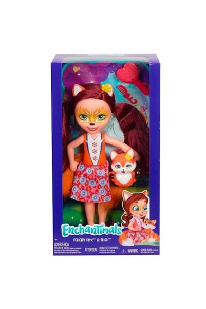 Enchantimals Păpușă Huggable Cuties Big Felicity Fox Flick, 30 cm (FRH53)