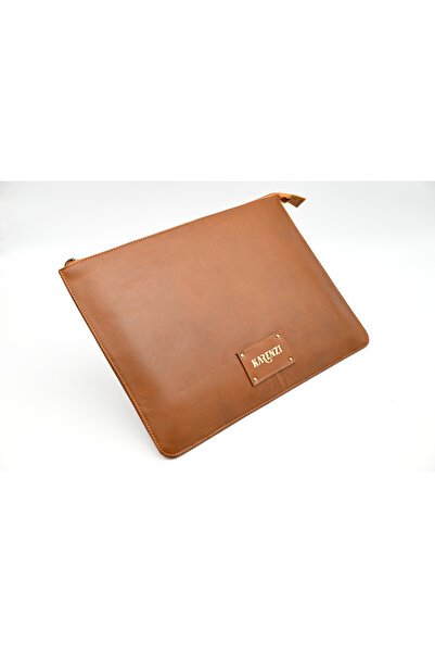 karenzi Premium Genuine Leather Pouch Laptop Sleeve | 14-inch Zippered Velvet Case